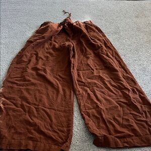 Women’s Relaxed Fit Brown linen pants